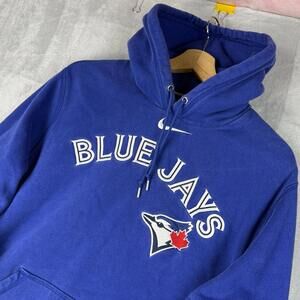Nike Toronto Blue Jays Hoodie 2000s Y2K Blue MLB Logo Men Size XL Central Swoosh